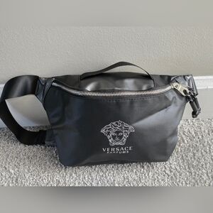 Versace Parfums Black Belt Bag New Unisex